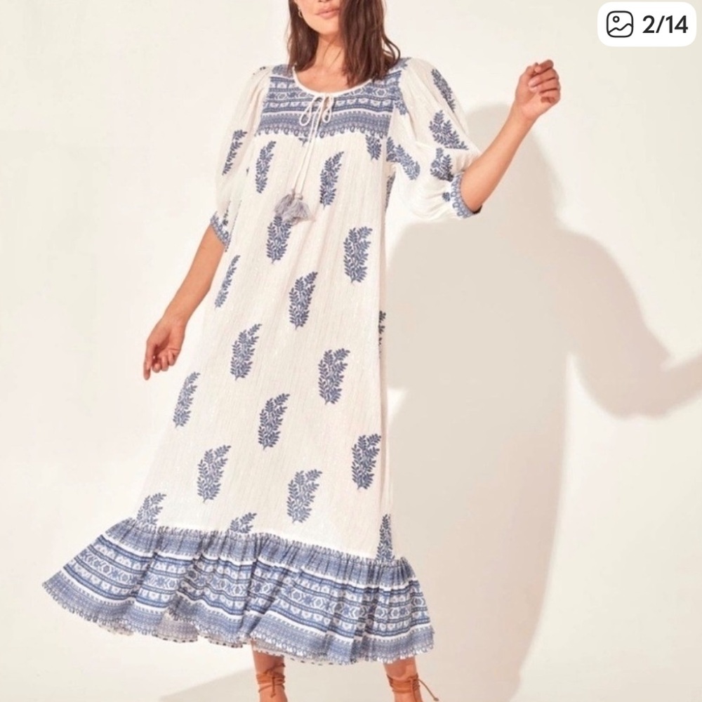 Daughters of India Mishi’s Bohemian Azure Maxi Dress